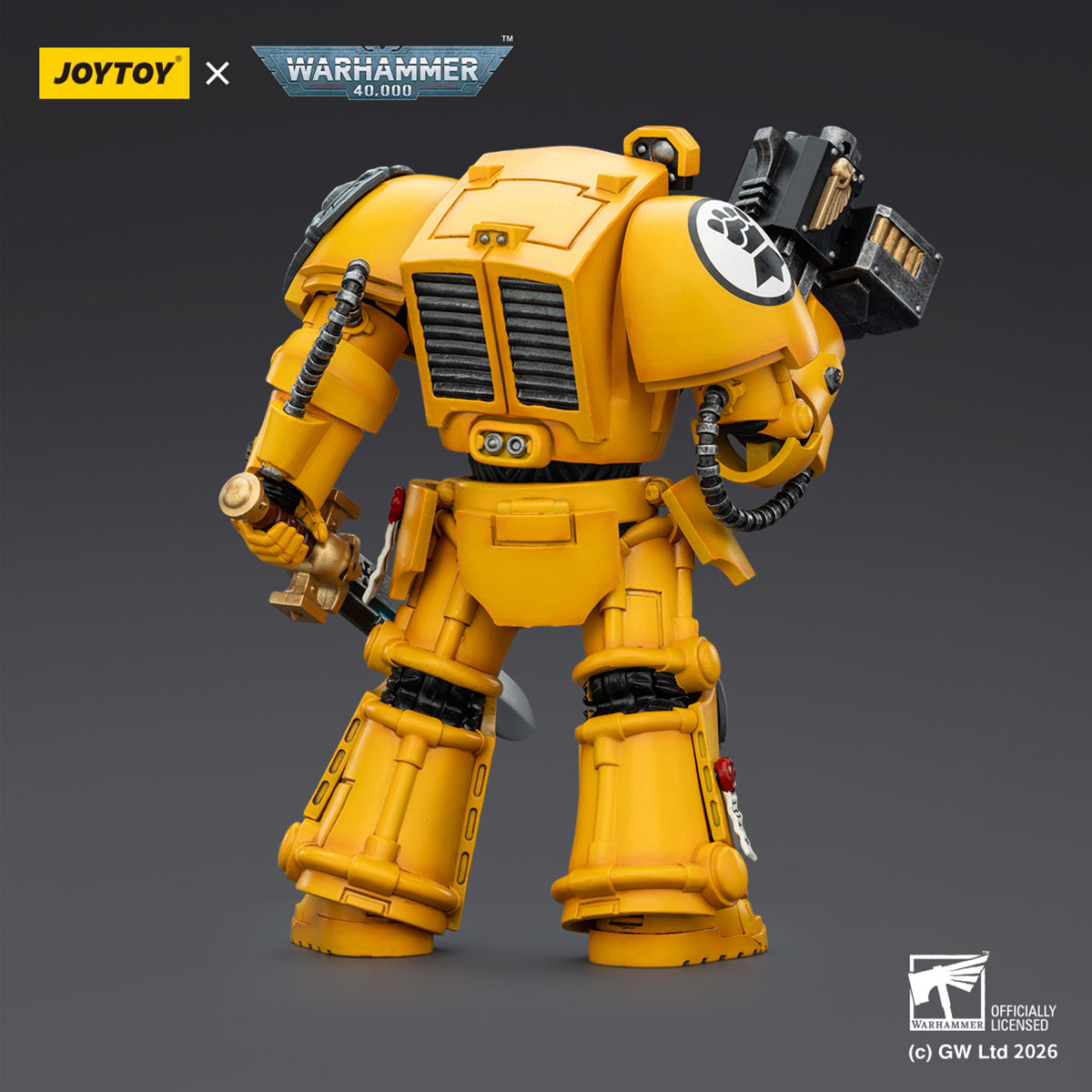 JOYTOY Warhammer 40,000 Imperial Fists Terminator with Power Fist and Assault Cannon & with Power Fist and Storm Bolter & with Power Sword and Storm Bolter Action Figure