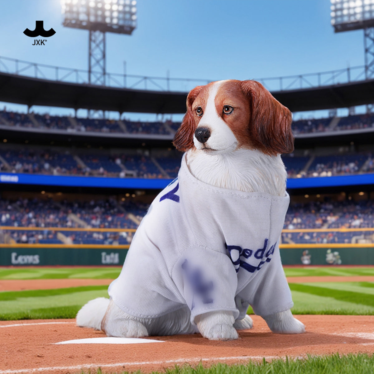 JXK, Kooikerhondje Dog, Static Expertly Hand-Painted Lifelike Animal Figurine