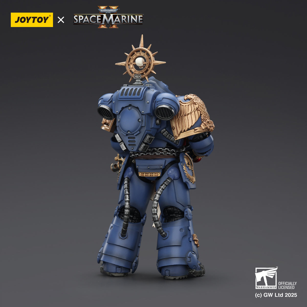 JOYTOY Ultramarines Relic Primus Armour with Plasma Pistol and Combat Blade & Ultramarines Heavy Artificer Armor with Relic Multi-Melta & Ultramarines Heavy Relic Primus Armor with Heavy Relic Bolt Rifle
