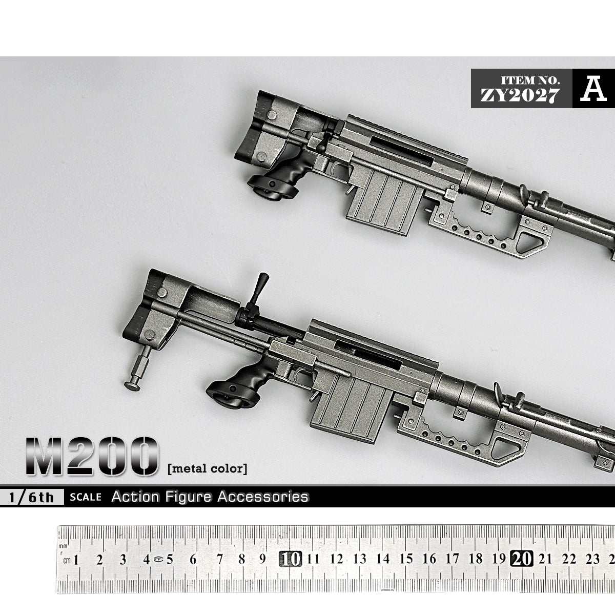 ZYTOYS, Sniper Rifle M200 Weapon Model, Doll Accessory for 12-inches Action Figurine
