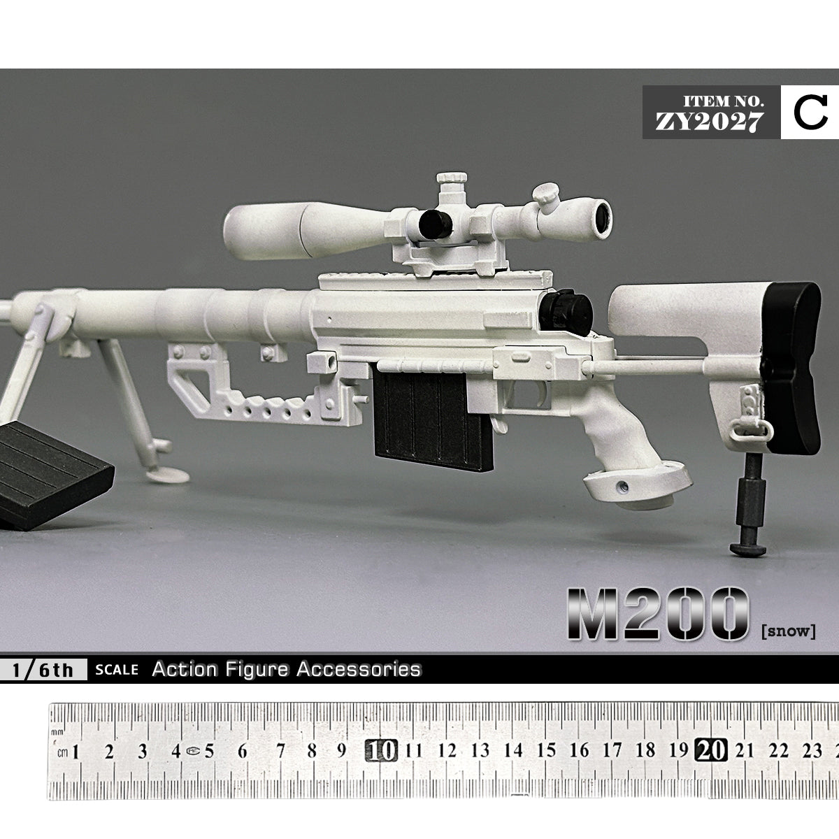 ZYTOYS, Sniper Rifle M200 Weapon Model, Doll Accessory for 12-inches Action Figurine