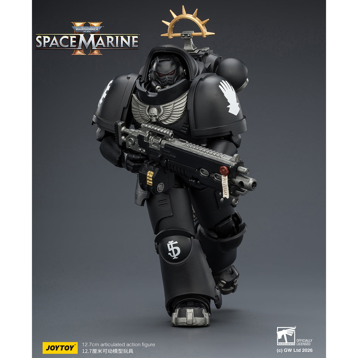 JOYTOY Warhammer 40,000: Space Marine 2 Heavy Intercessor with Heavy Bolt Rifle and Bolt Pistol (Game Edition) 1/18 Scale Action Figure