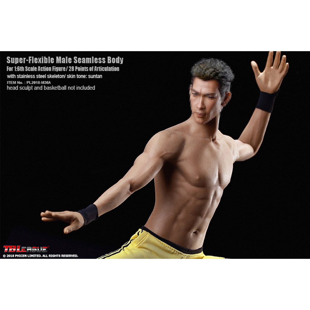 TBLeague, Seamless Steel Skeleton Male Build Body, Action Figures Body