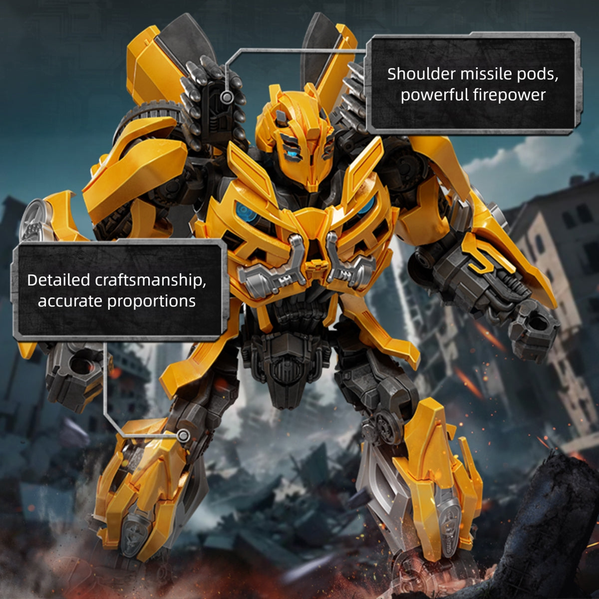 Blokees Transformers 3 Champion Class Bumblebee 71423 Megatron 71422 Assembly Model Kits