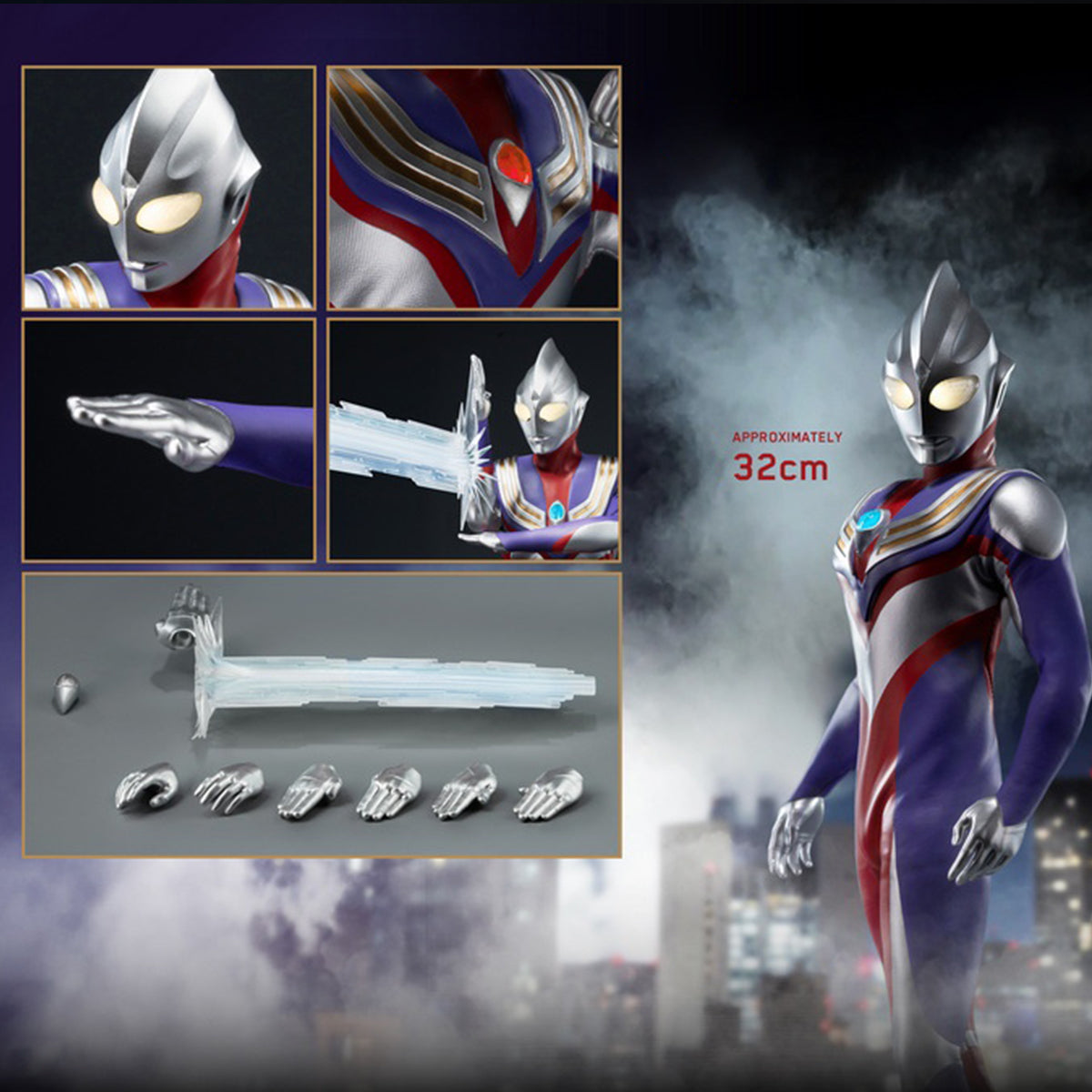 Threezero FigZero Ultraman Tiga Multi Type Action Figures