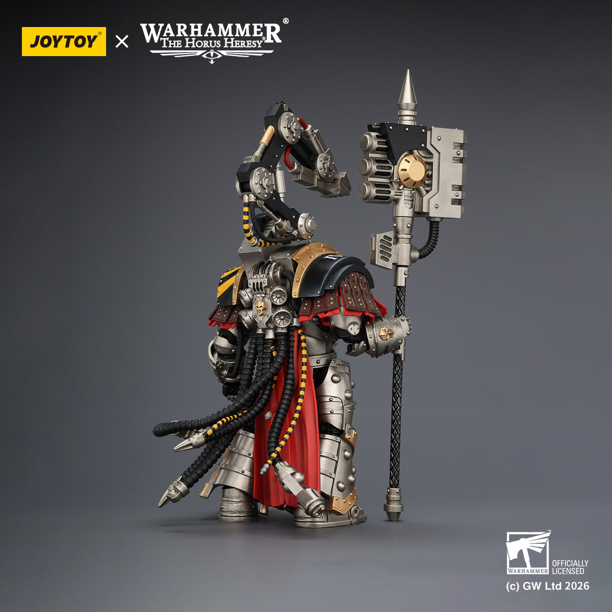 JOYTOY Warhammer The Horus Heresy Iron Warriors Warsmithwith Graviton Crusher Hammer & Legion Praevian with Bolt Pistol 1/18 Scale Action Figure