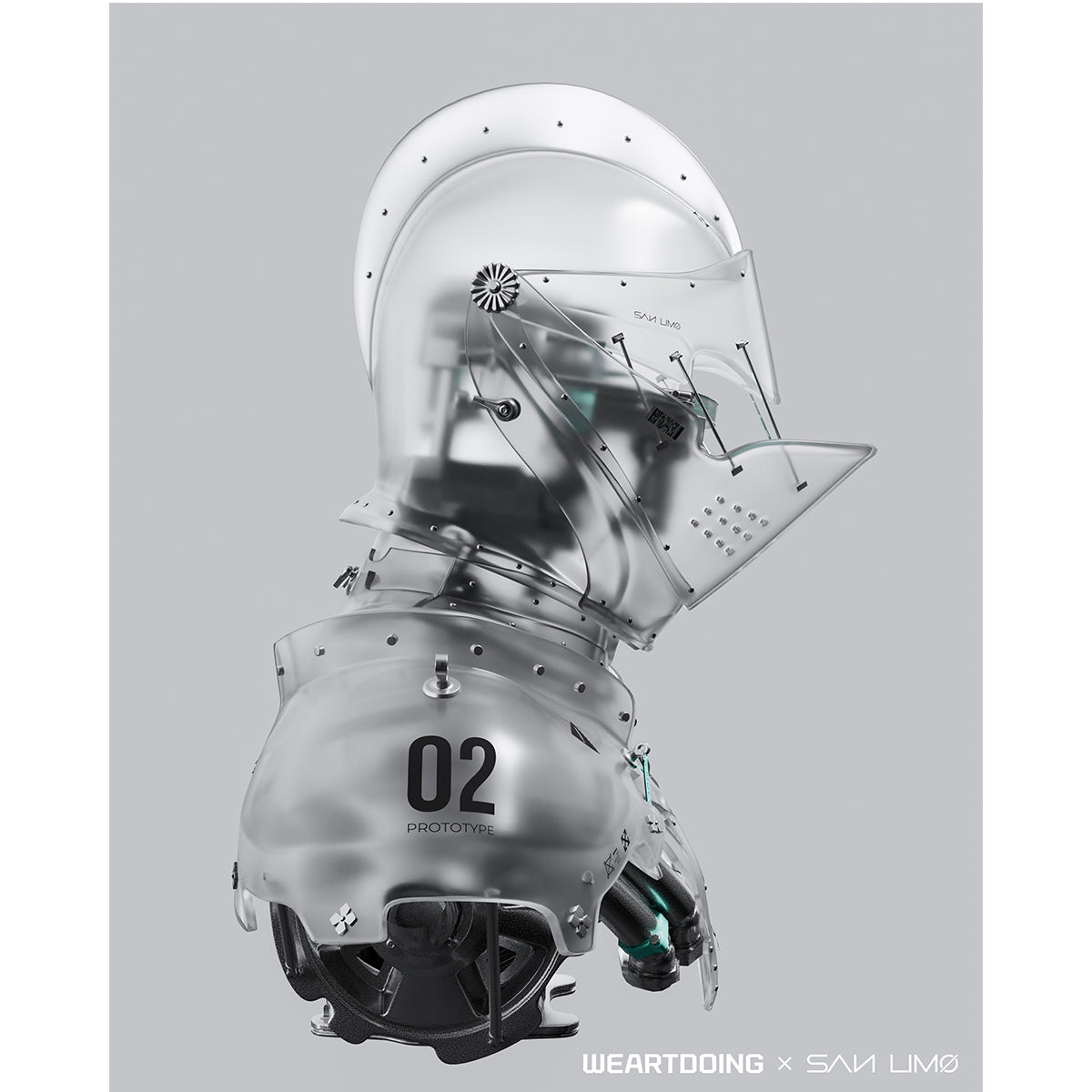 WeArtDoing, Cyber Knight Obsidian Dark/Star Silver/Gleam Void, Art Statue