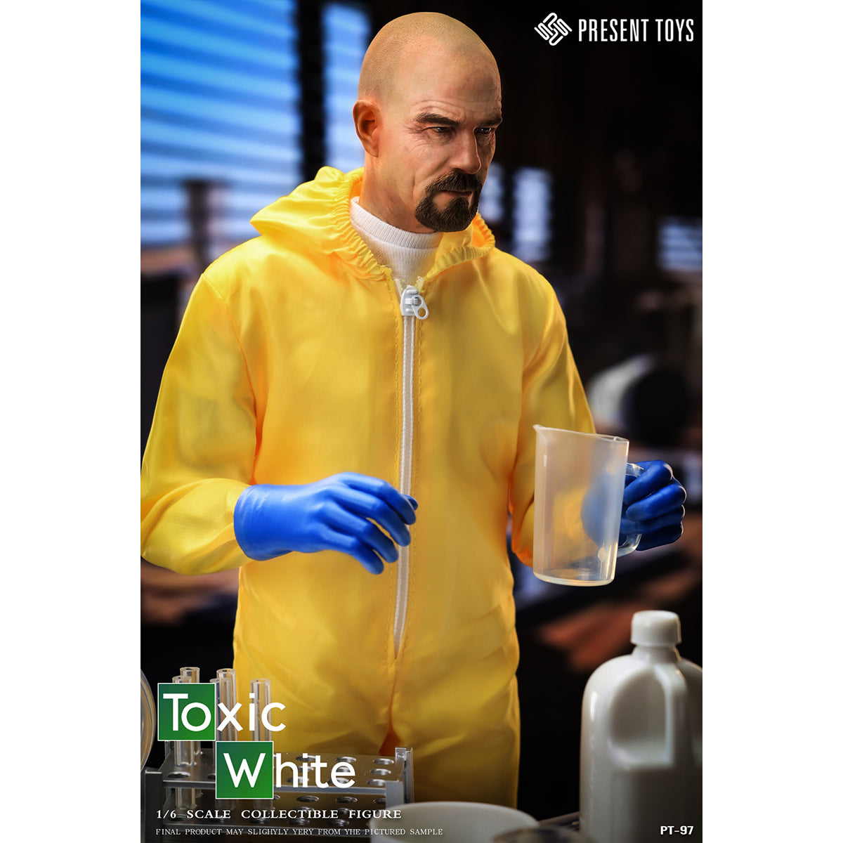 PRESENT TOYS, Pink Man/Toxic White/Scene Set, Action Figures