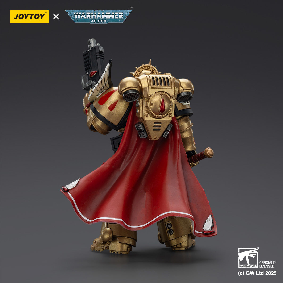 JOYTOY Warhammer 40,000, Razorback with twin lascannon/Captain with Heavy Bolt Pistol & Power Sword/Sanguinary Priest with Heavy bolt pistol chainsword and narthecium/Captain with Inferno Pistol & Power Fist, 1/18 Scale Action Figure