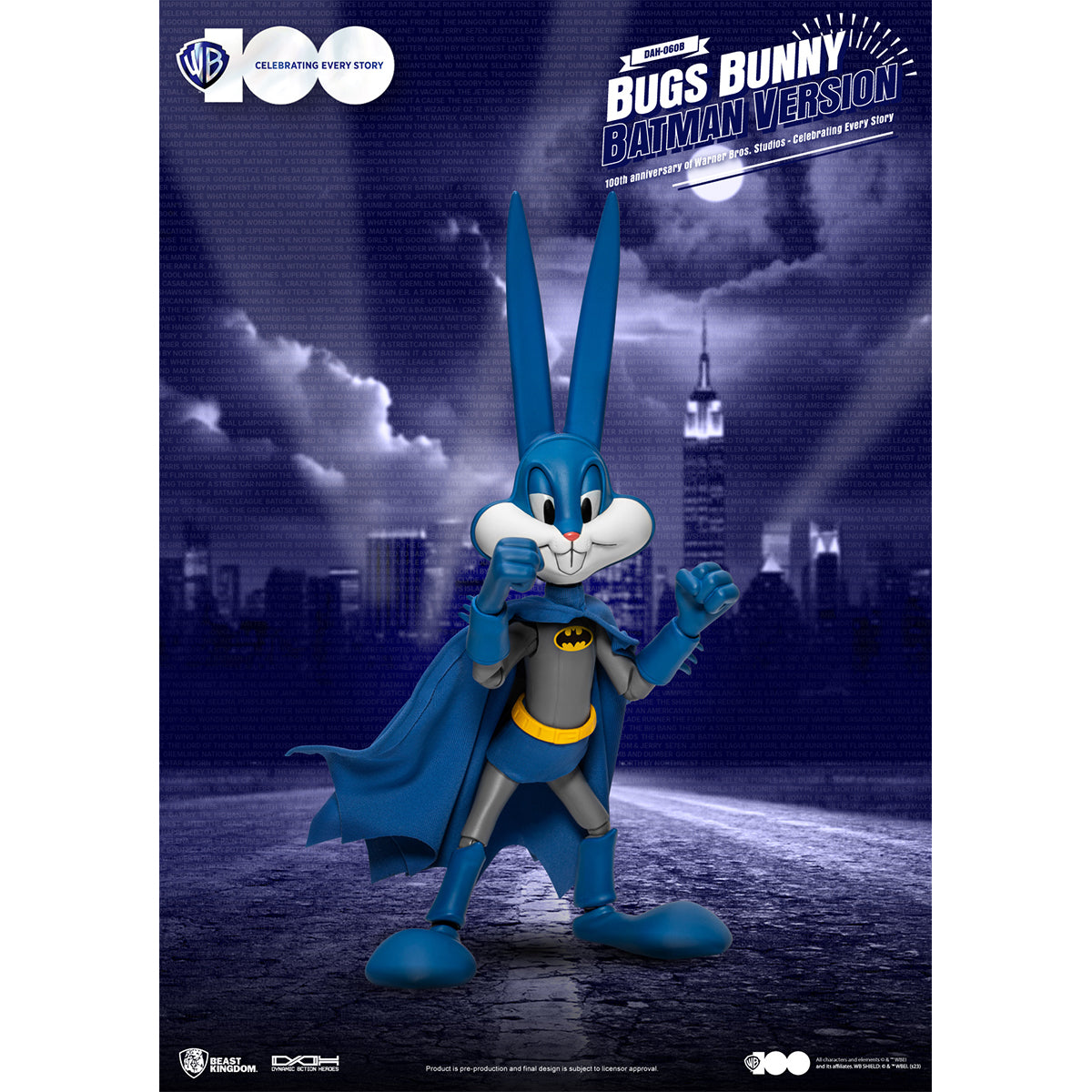 Beast Kingdom DAH-060B 100th Anniversary of Warner Bros. Studios Bugs Bunny Batman Version Action Figure