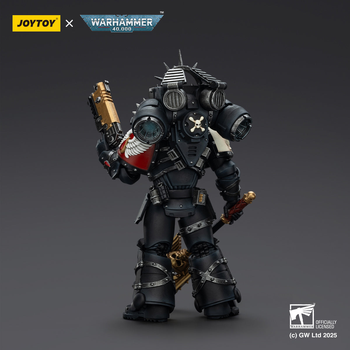 (Only Shipped to the US) JOYTOY Blood Angels Lemartes With Jump Pack Blood Crozius and Absolver Bolt Pistol JT02311 1/18 Scale Action Figure