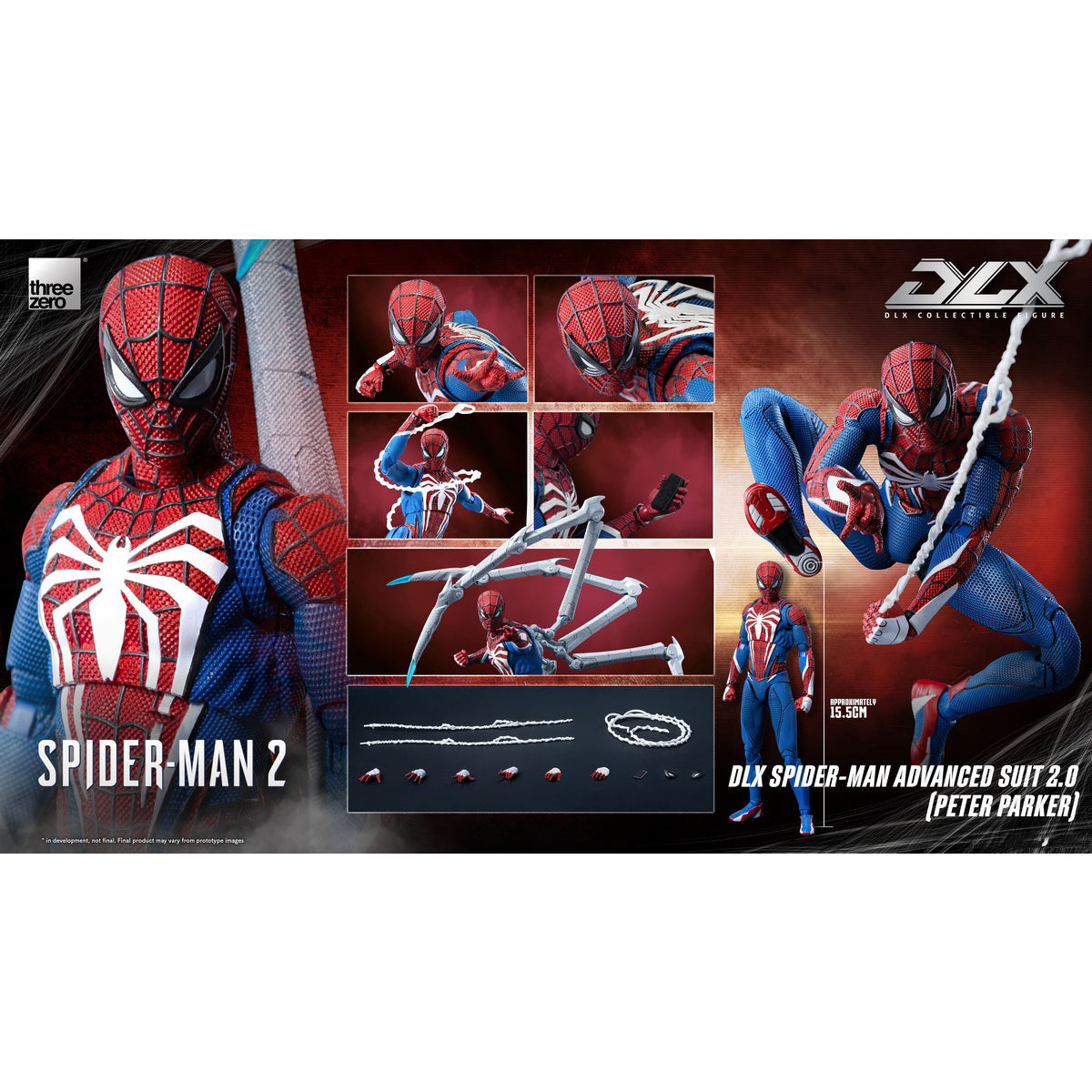 Threezero Spider-Man 2 DLX DLX Spider-Man Advanced Suit 2.0 (Peter Parker) Action Figure