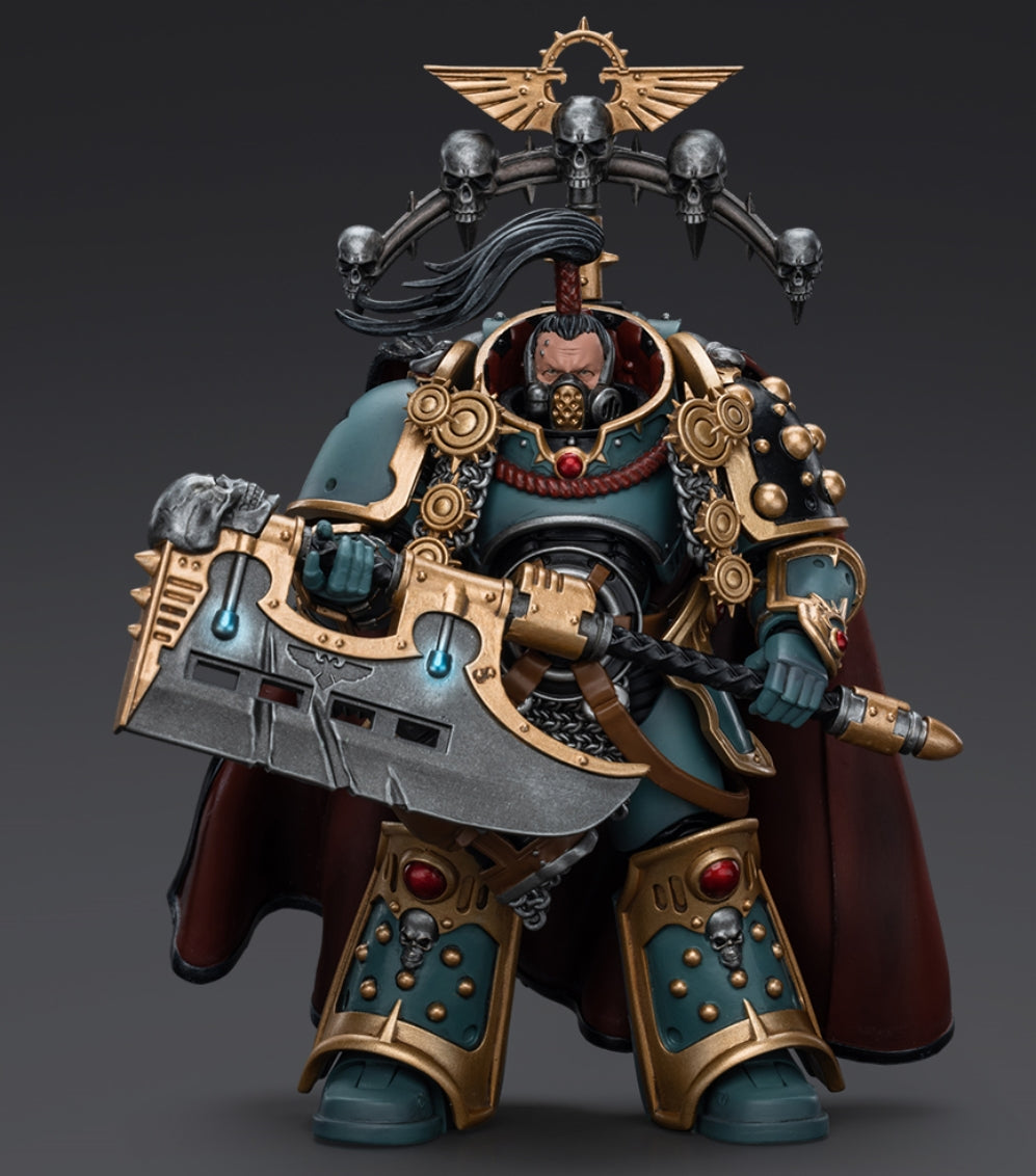Figurine de collection JoyToy Warhammer The Horus Heresy : Préteur de la Légion des Fils d'Horus avec hache énergétique, échelle 1:18, JT9503