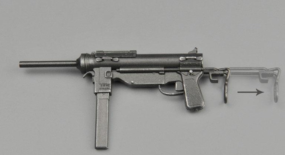 ZYTOYS 1/6 Scale M3 Submachine Gun Grease Gun Model ZY2005 Action Figure Accessory with Silencer and Magazines