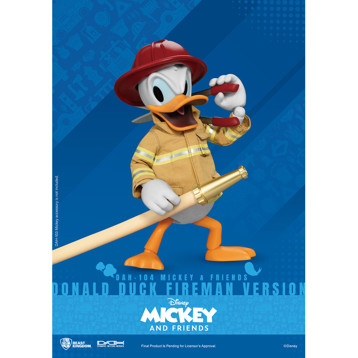 Beast Kingdom DAH-104 Mickey & Friends Donald Duck Fireman Version Action Figure