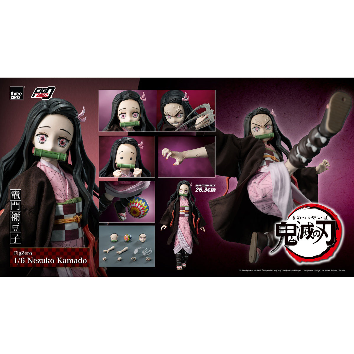 Threezero Demon Slayer: Kimetsu no Yaiba - Kamado Nezuko 3Z06680W0 1/6 Scale Action Figure