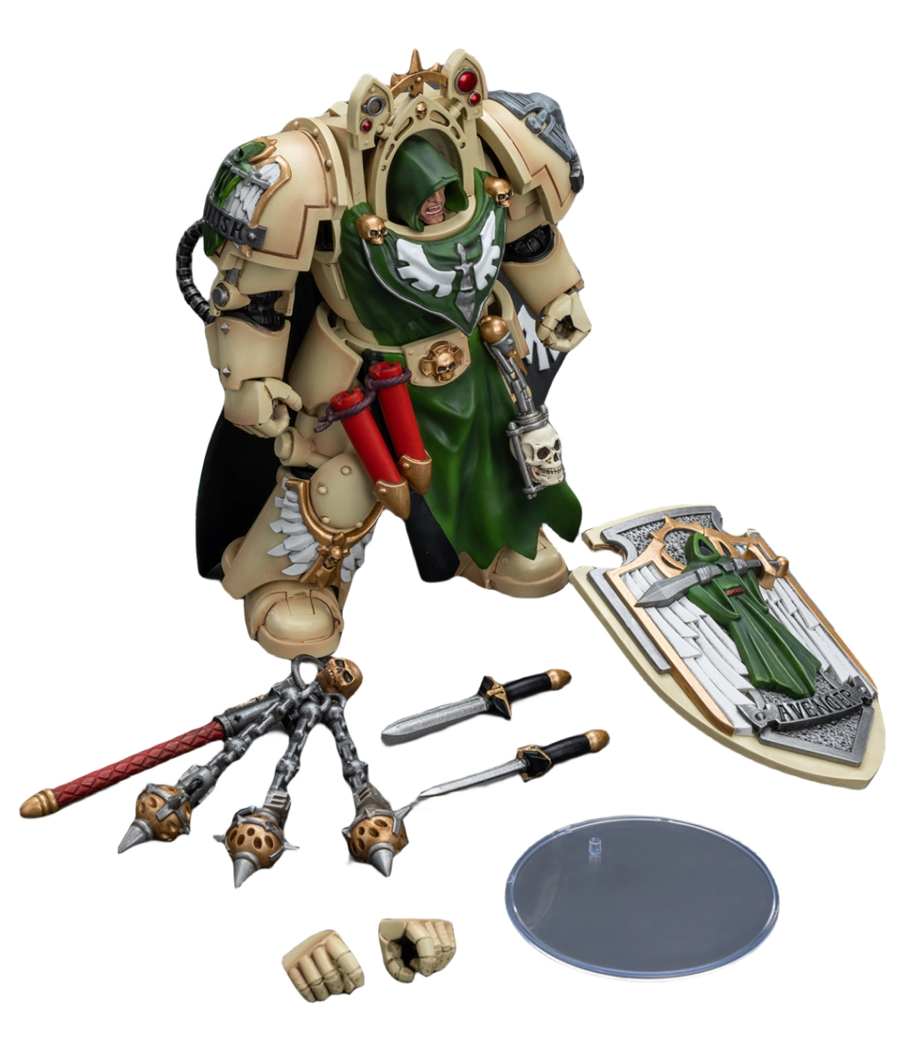 Figurine de collection JoyToy JT9190 40K : Dark Angels Deathwing Knight Master avec fléau des impardonnables, figurines d'action à l'échelle 1:18