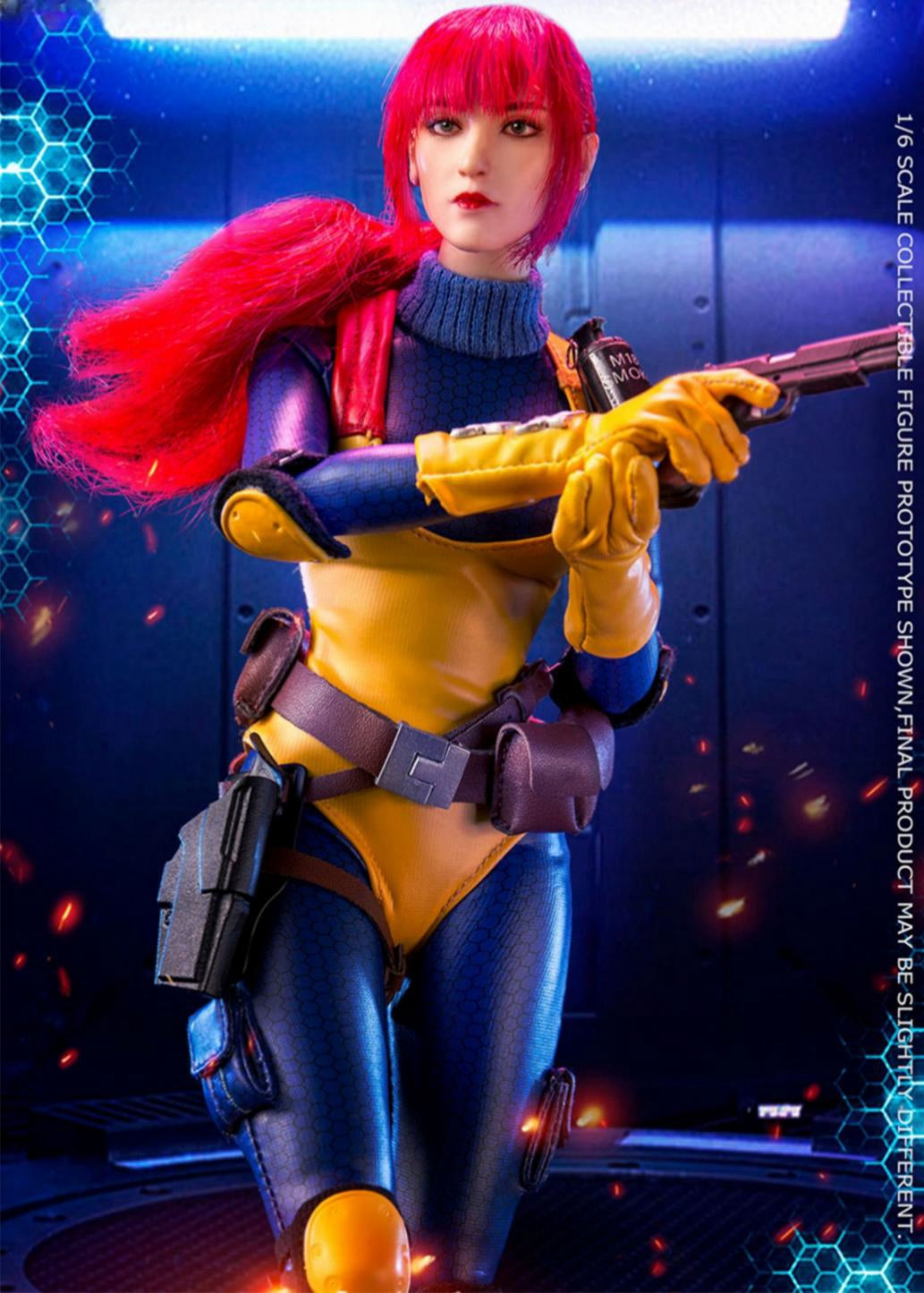 FLAGSET Figura coleccionable completa: GIJoe Scarlett, estilo anime, figura de acción femenina en miniatura a escala 1:6, BBK013