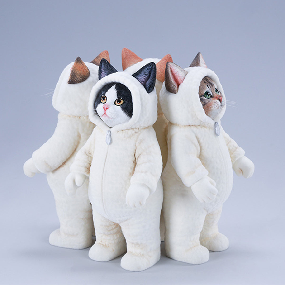 JXK, Fluffy Cat, Static Animal Figurine