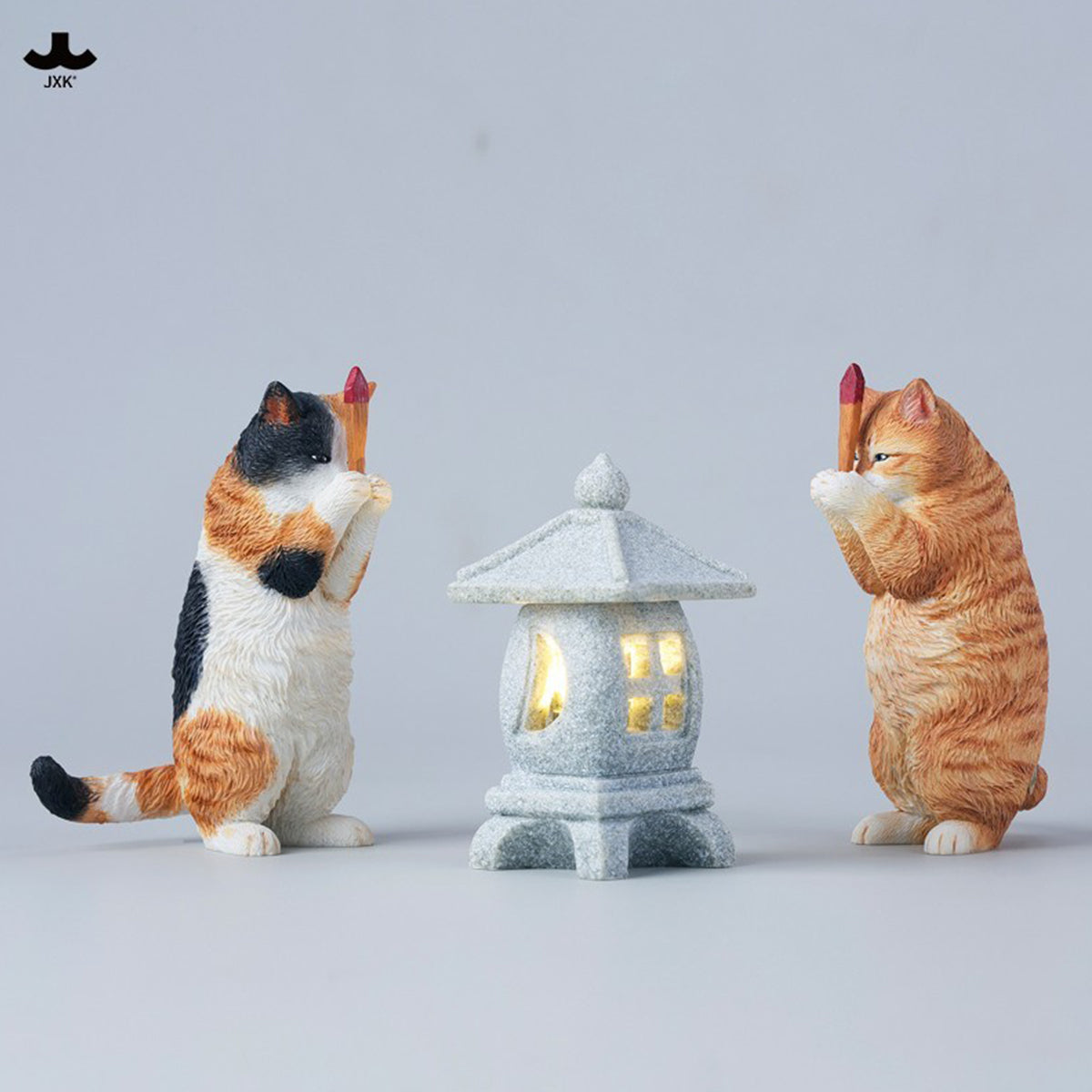 JXK Wishing Cat (JXK341) Static Expertly Hand-Painted Lifelike Animal Figurine