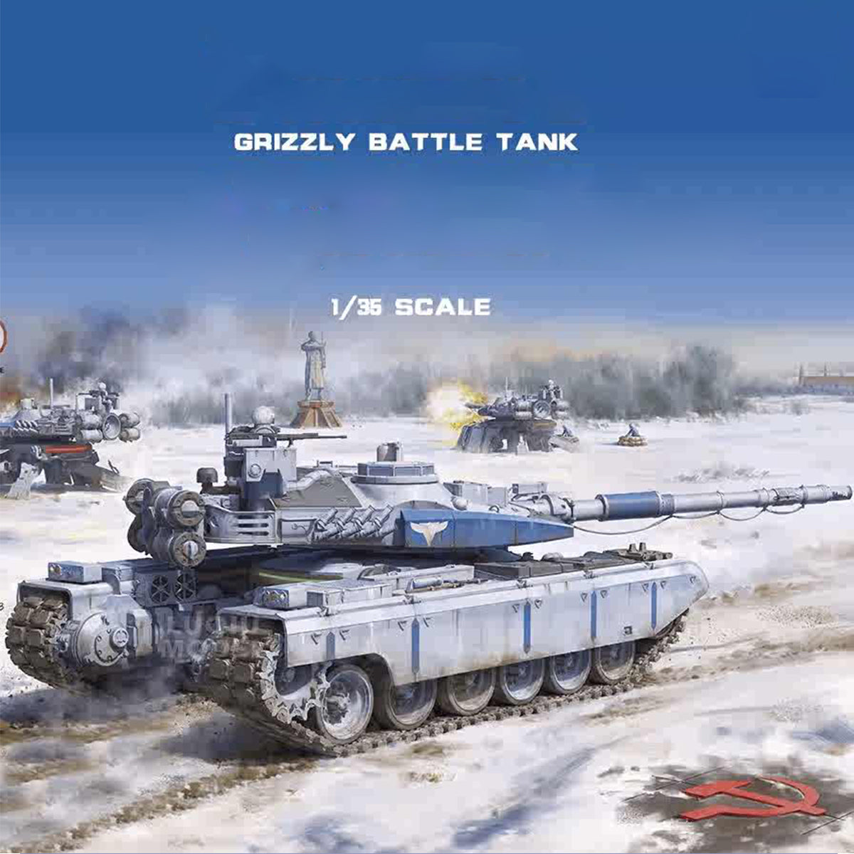 BORDER BC-005 Soviet Magnetic Storm Tank Gesla Gank/BC-004 Kirov Airship/BC-003 Soviet Apocalypse Tank Ver2.0/BC-002 Grizzly Battle Tank/BA-002 Hell Knight Syl Model Kit