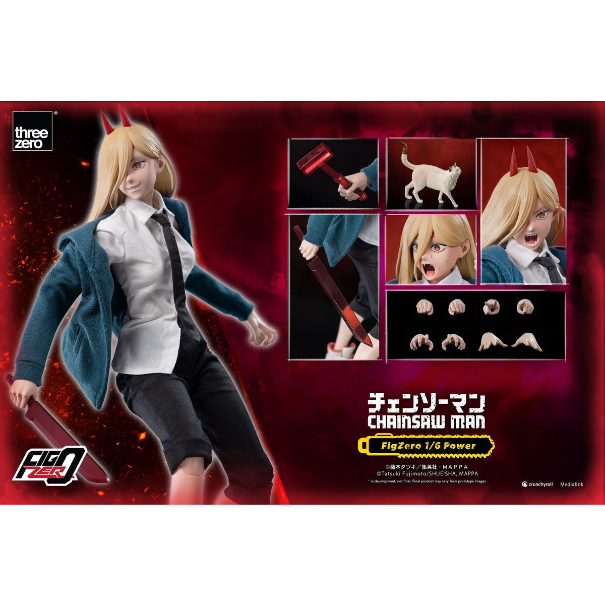 Threezero 3Z04080M0 CHAINSAW MAN Power & 3Z04070M0 CHAINSAW MAN Denji 1/6 Scale Action Figure