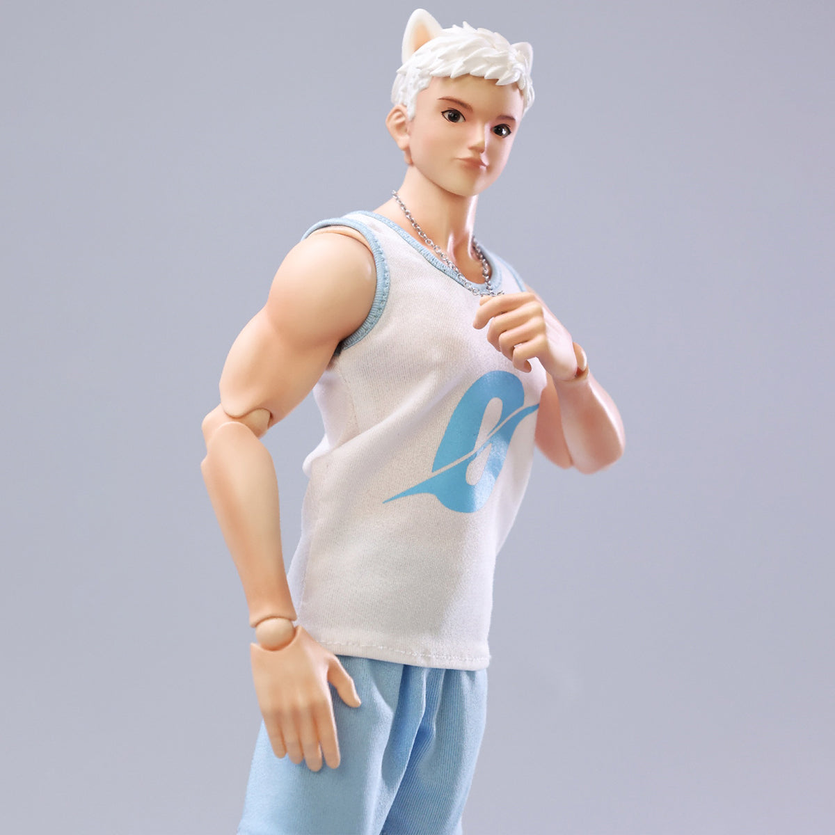 Blue Piper Puppy Guy White BJD Action Figures