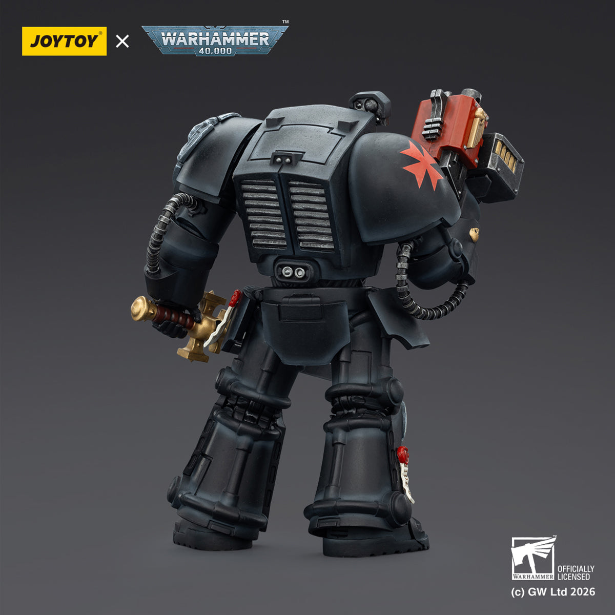 JOYTOY Warhammer 40,000 Black Templars Terminator with Power Fist and Assault Cannon & with Power Fist and Storm Bolter & with Power Sword and Storm Bolter Action Figure