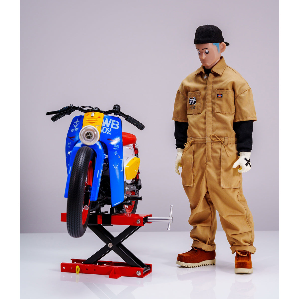 TrickyMan12 Motorcycle Lift Repair Platform Model Doll Accessory Fit 1/6 Scale 12-inches Figure