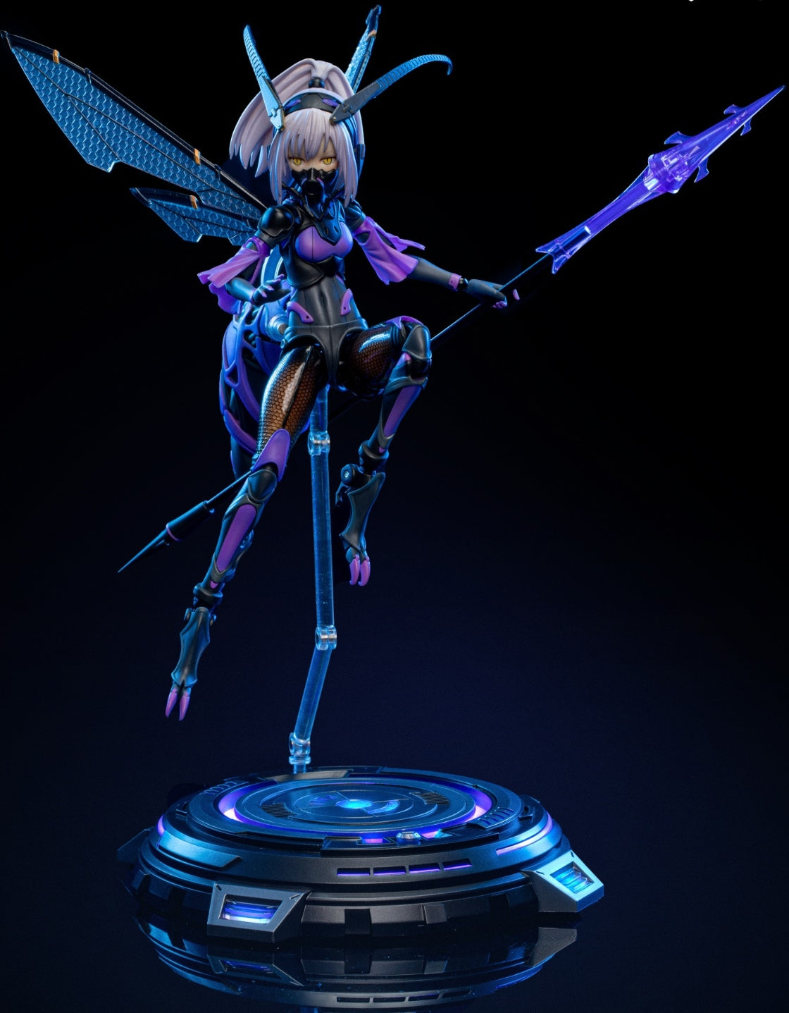 Accesorio para figura de acción 86TOYS a escala 1/12: Soporte luminoso para exhibición de figuras coleccionables en miniatura de 6 pulgadas, color negro, KH-02B