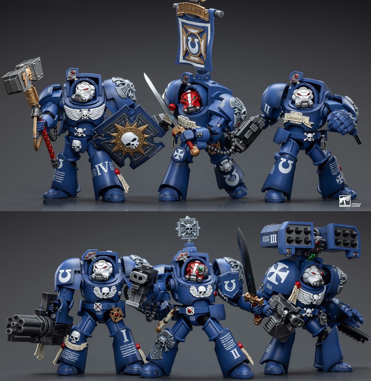 Figurine de collection JoyToy Warhammer 40K Ultramarines Terminators Brother Andrus à l'échelle 1:18
