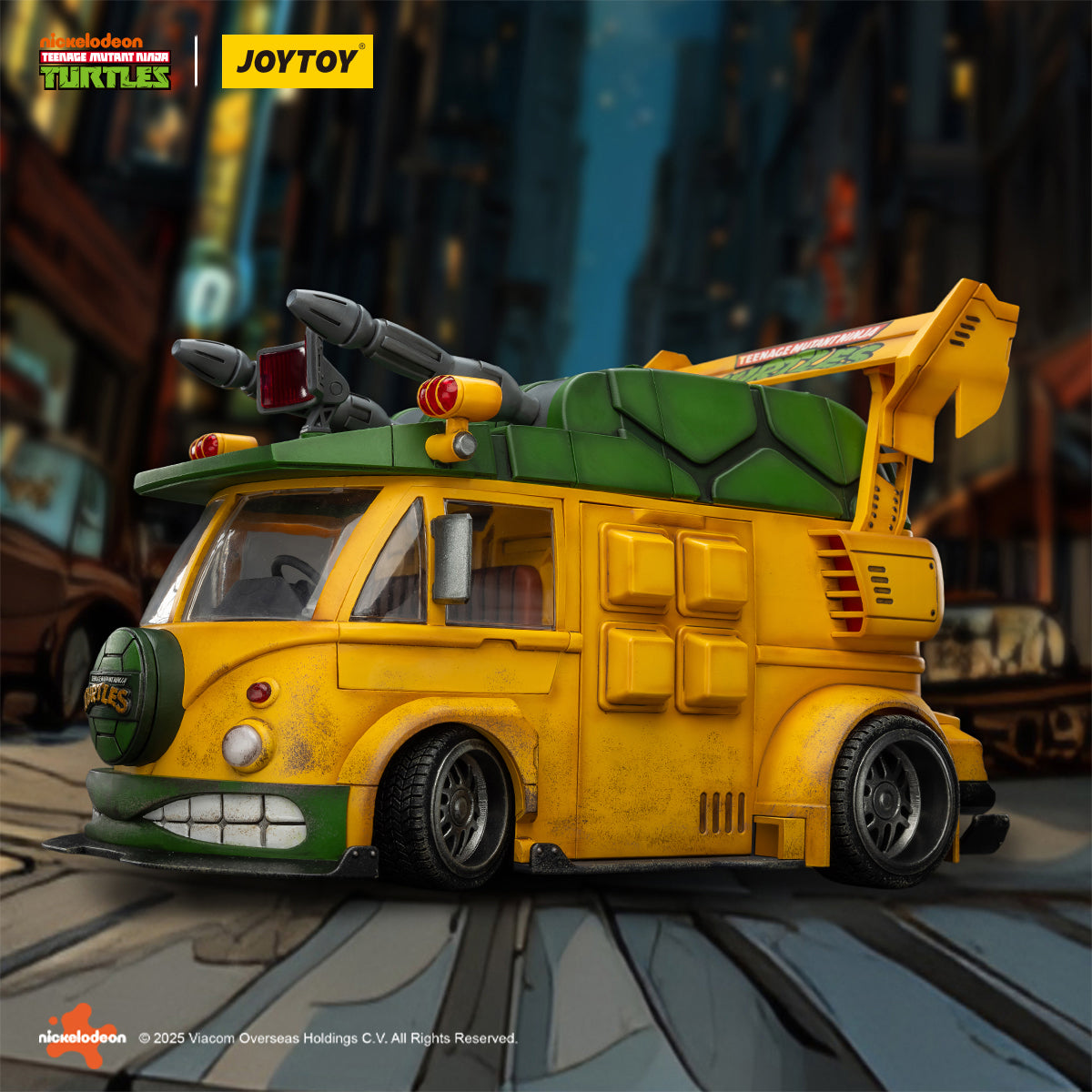 JOYTOY TMNT-Roadkill Rodney & TMNT-Turtle Van 1/18 Scale Fit TMNT Seri