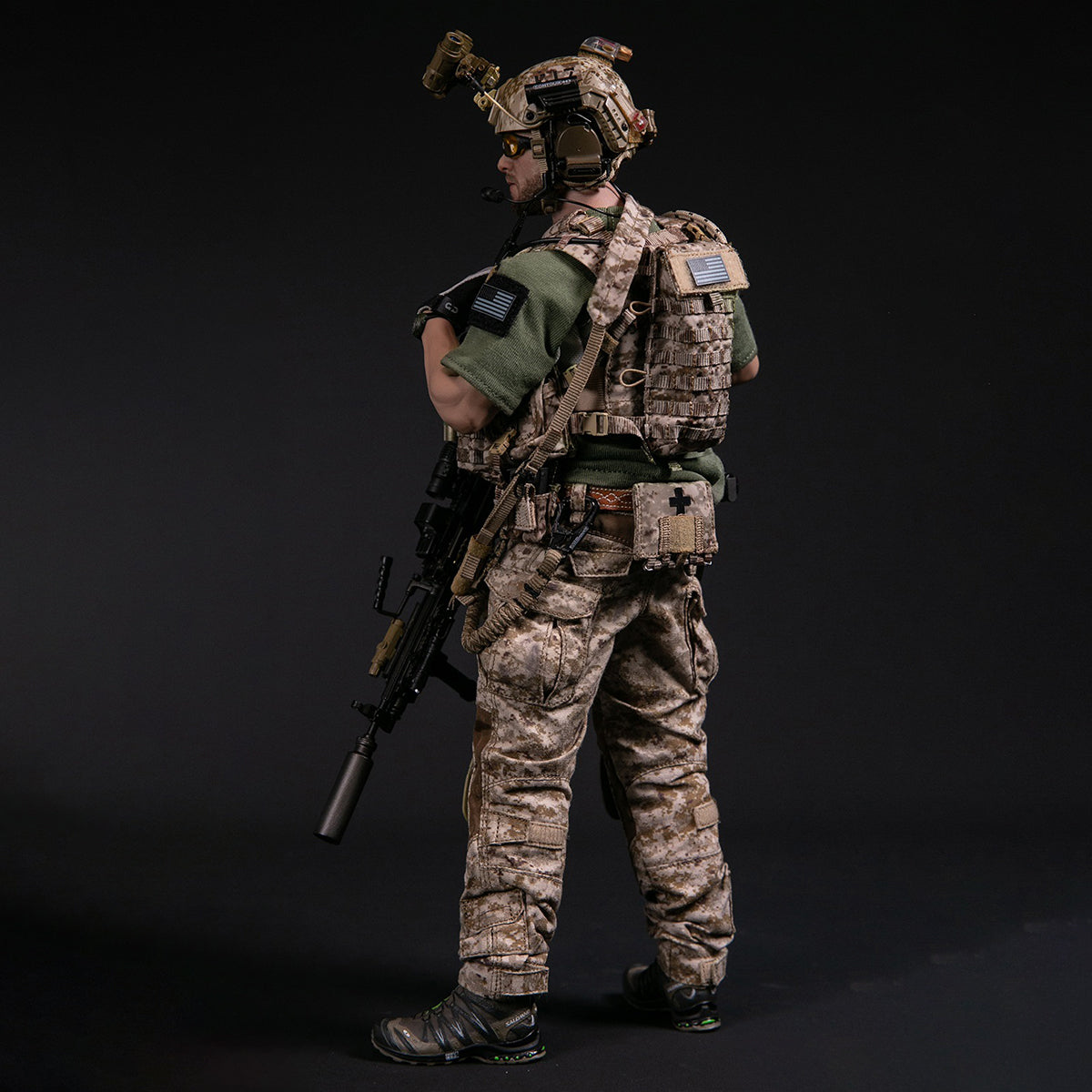 Figuras de acción del artillero DAMTOYS Operation Neptune Spear Geronimo MK46 MOD1
