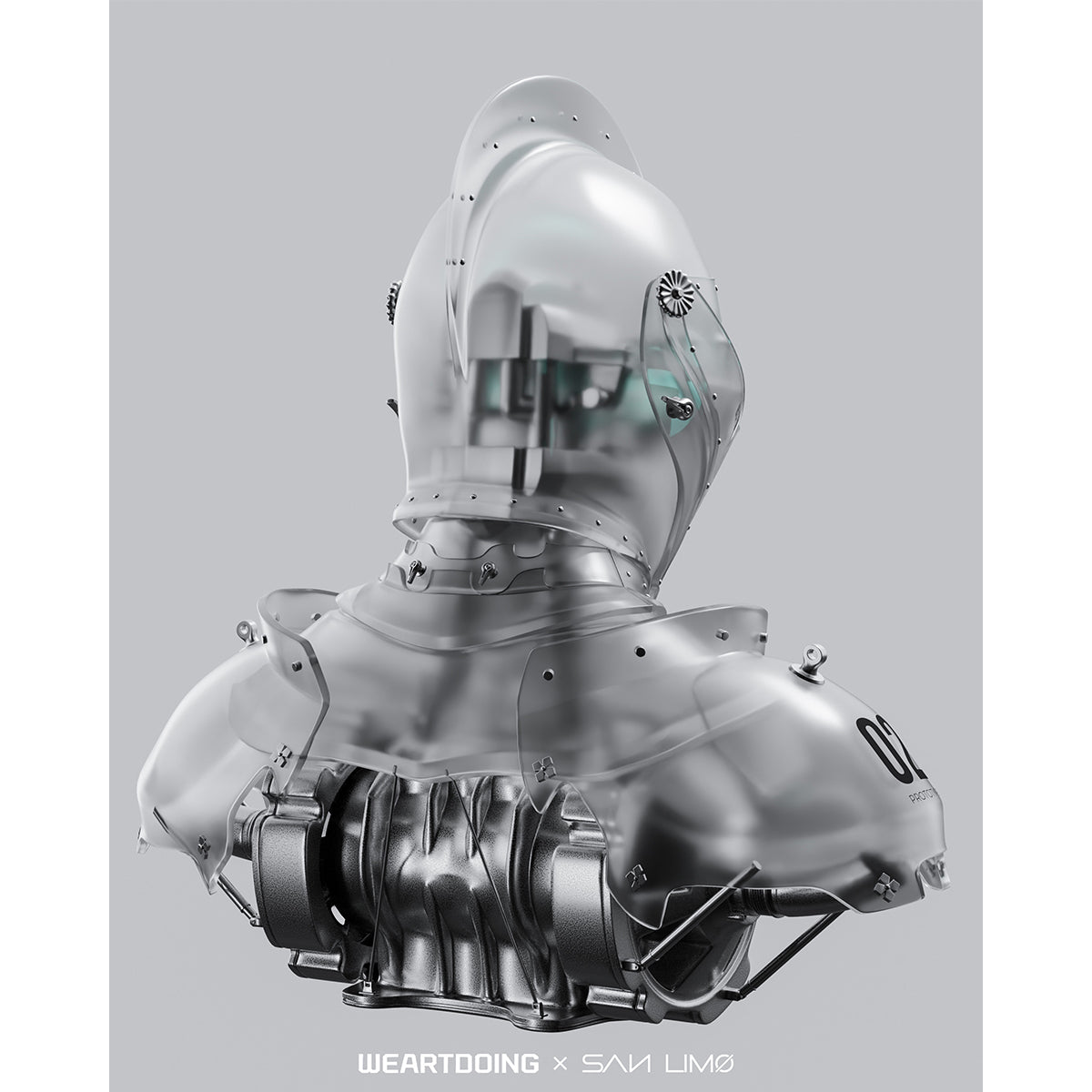 WeArtDoing, Cyber Knight Obsidian Dark/Star Silver/Gleam Void, Art Statue