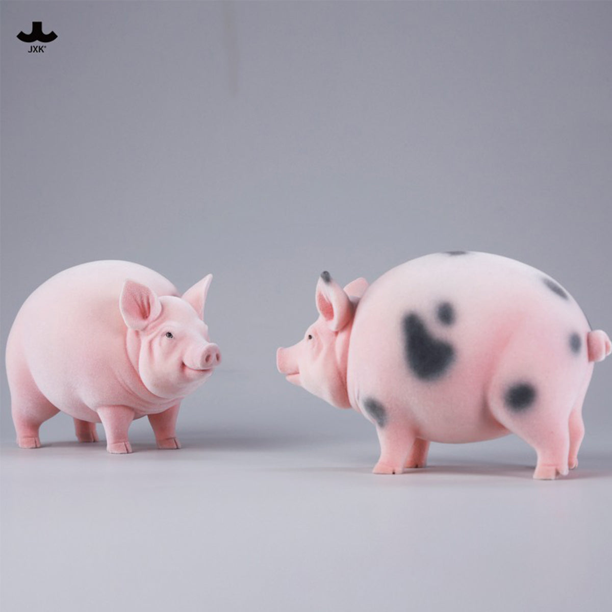 JXK Plump and Round Fat Pig (JXK343) Static Expertly Hand-Painted Lifelike Animal Figurine