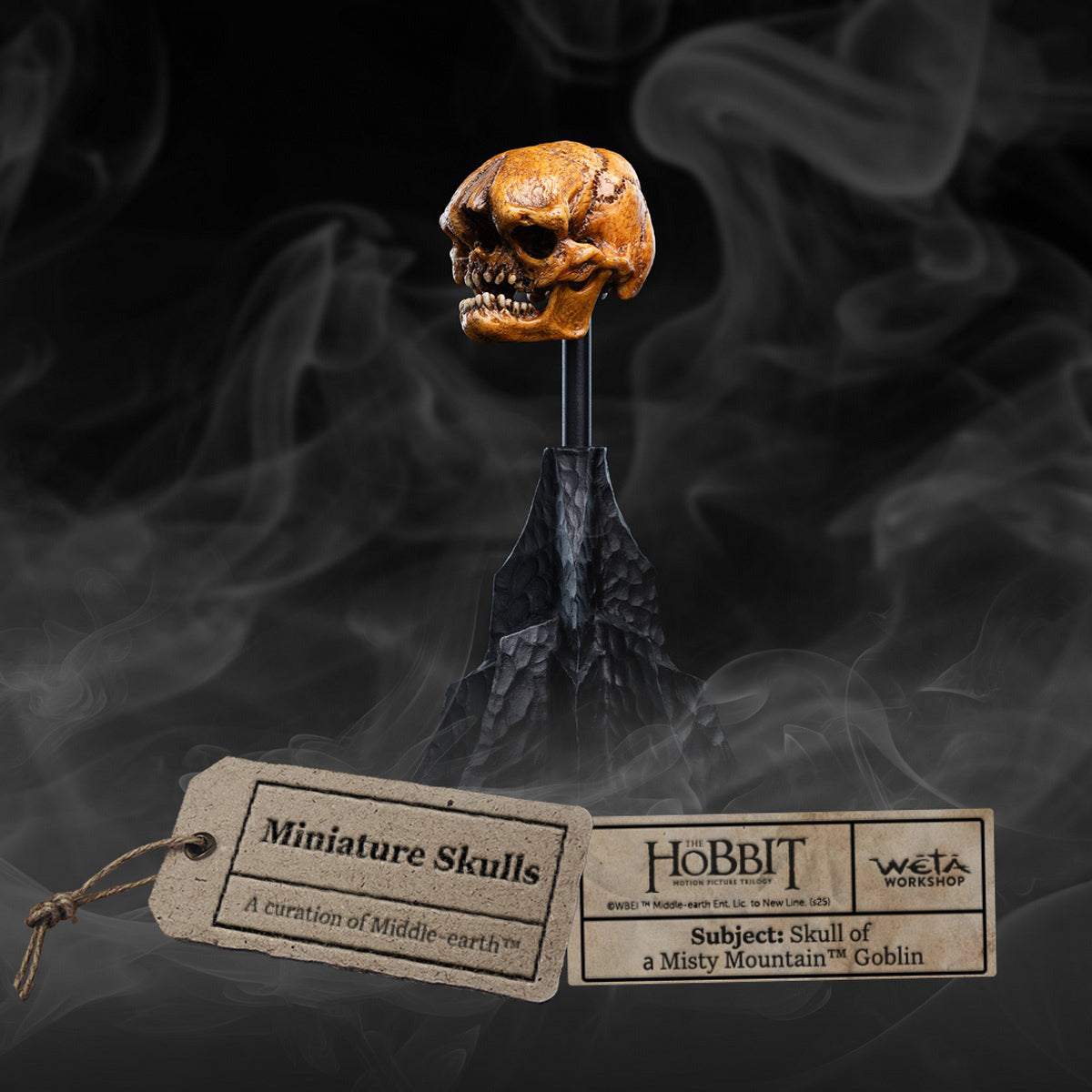 WETA Workshop The Hobbit Trilogy Skull Miniature Skull of a Misty Mountain Goblin Art Figurine