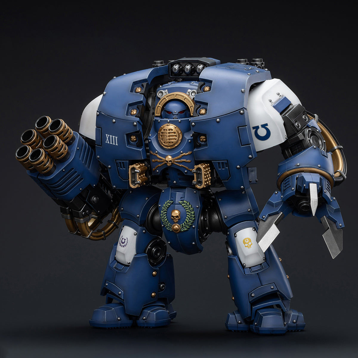 (Only Shipped to the US) JOYTOY Ultramarines Leviathan Dreadnought with Cyclonic Melta Lance and Siege Claws JT8643 Warhammer 1/18 Scale Action Figure