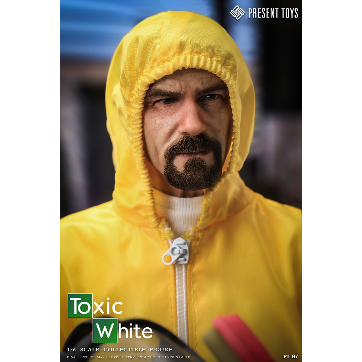 PRESENT TOYS, Pink Man/Toxic White/Scene Set, Action Figures