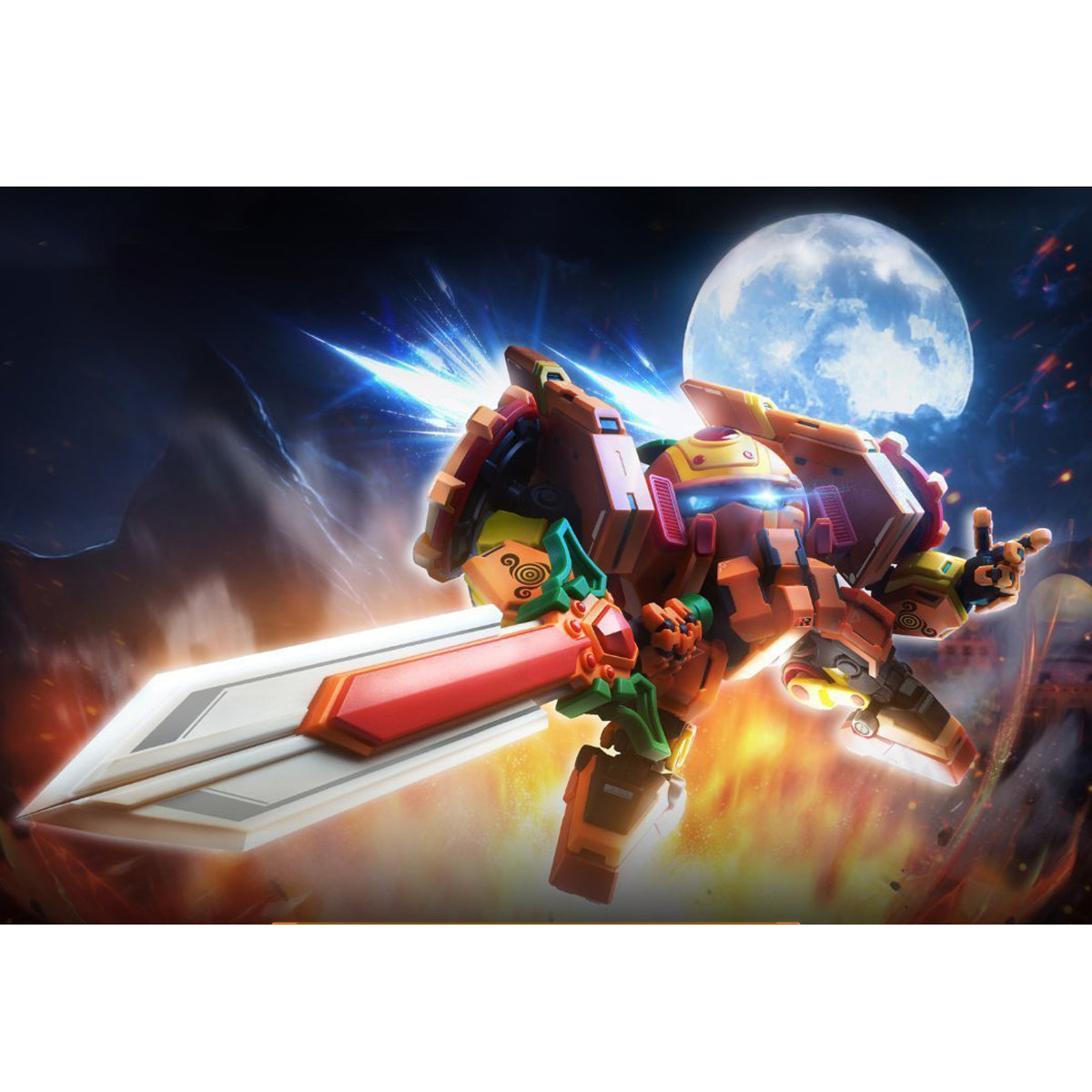 YI LI CHUANG WAN: FRUITY ROBO: Mandarine Berserker - Cheng Liuxiang Assembly Action Model Kits