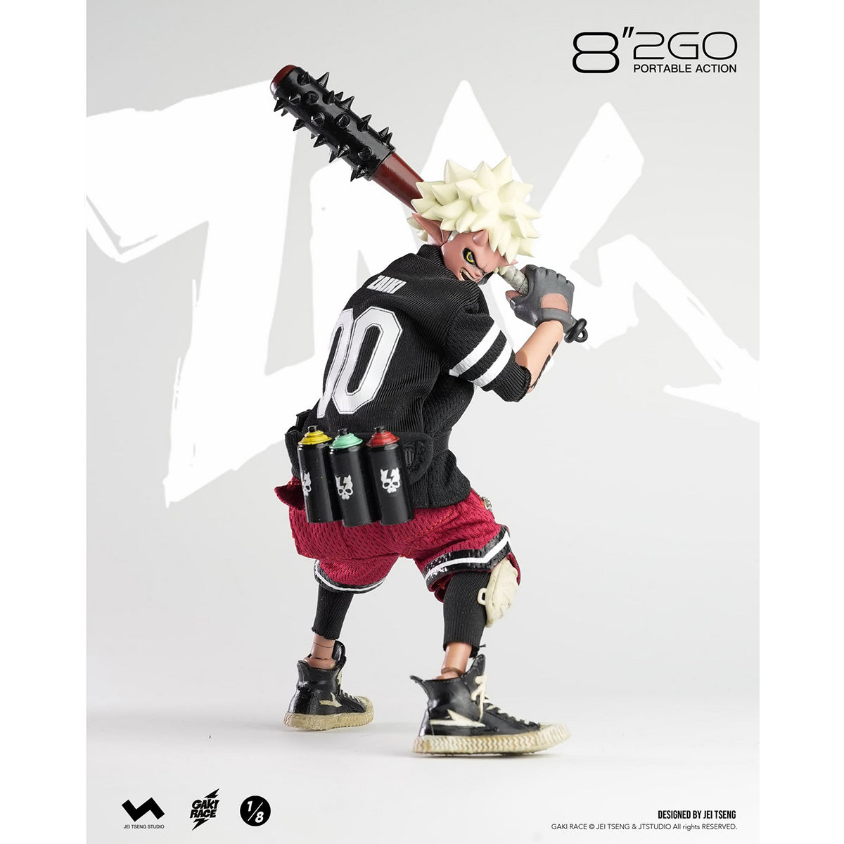 JTstudio 2GO GAKIRACE ZAIKI 8-inches Action Figure & Vehicle Model