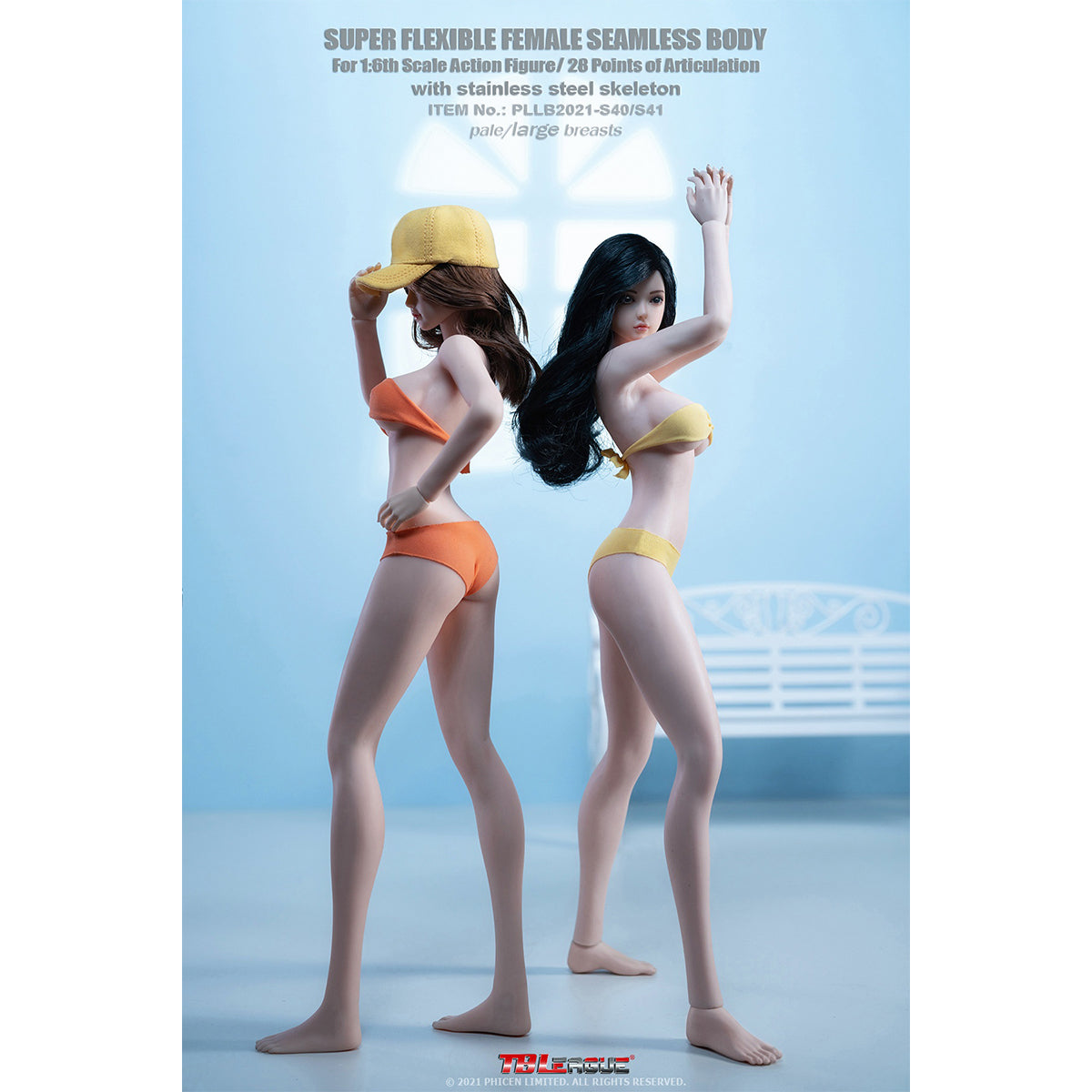 TBLeague Female Seamless Tall and Slender Type Large Bust Detachable Feet 1/6 Scale Action Figure Body