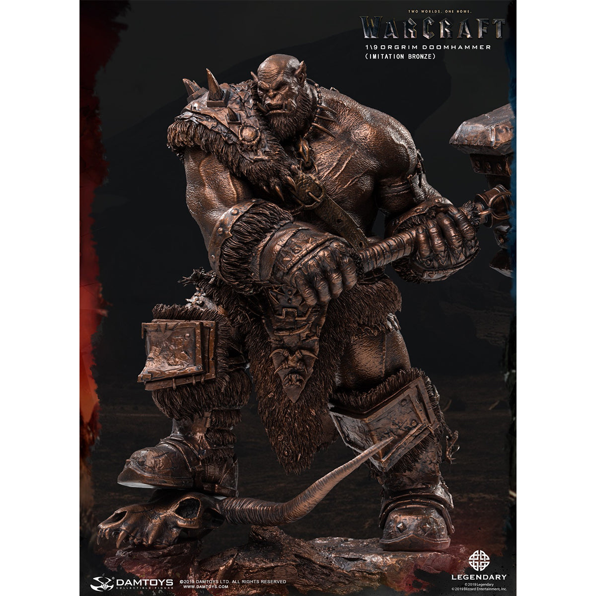 DAMTOYS DMLW013 Warcraft - Orgrim Imitation Bronze 10-inches Art Statue