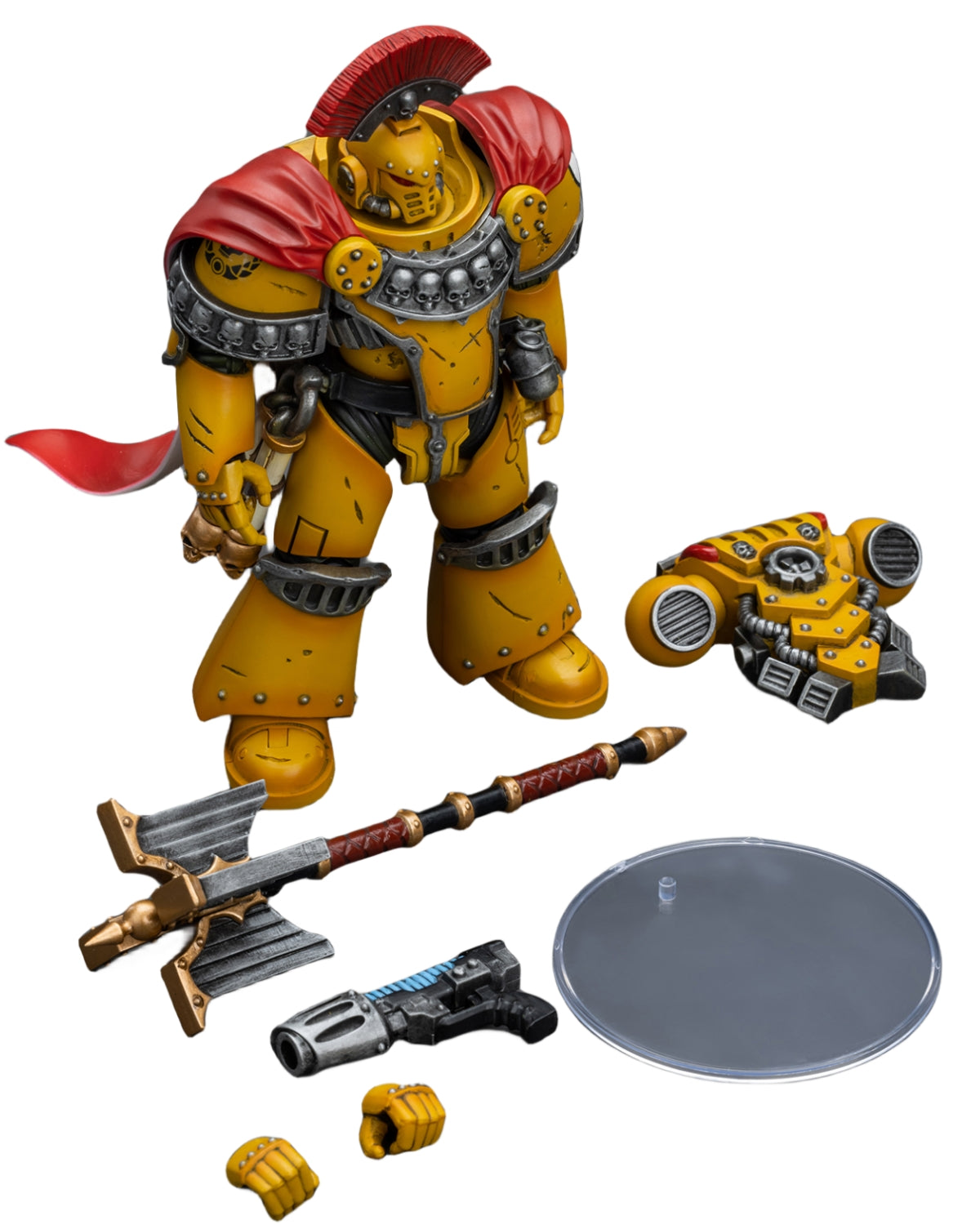 Figurine de collection JoyToy 40K : Imperial Fists, aumônier de la Légion, consul, échelle 1:18, JT9039