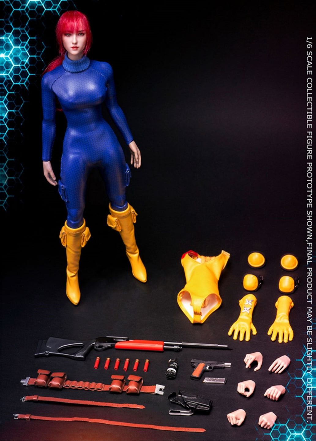 FLAGSET Figura coleccionable completa: GIJoe Scarlett, estilo anime, figura de acción femenina en miniatura a escala 1:6, BBK013