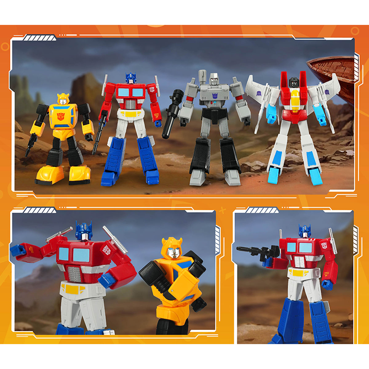 Yolopark Transformers G1 Animation BMK Optimus Prime Megatron Bumblebee Starscream Set Model Kit