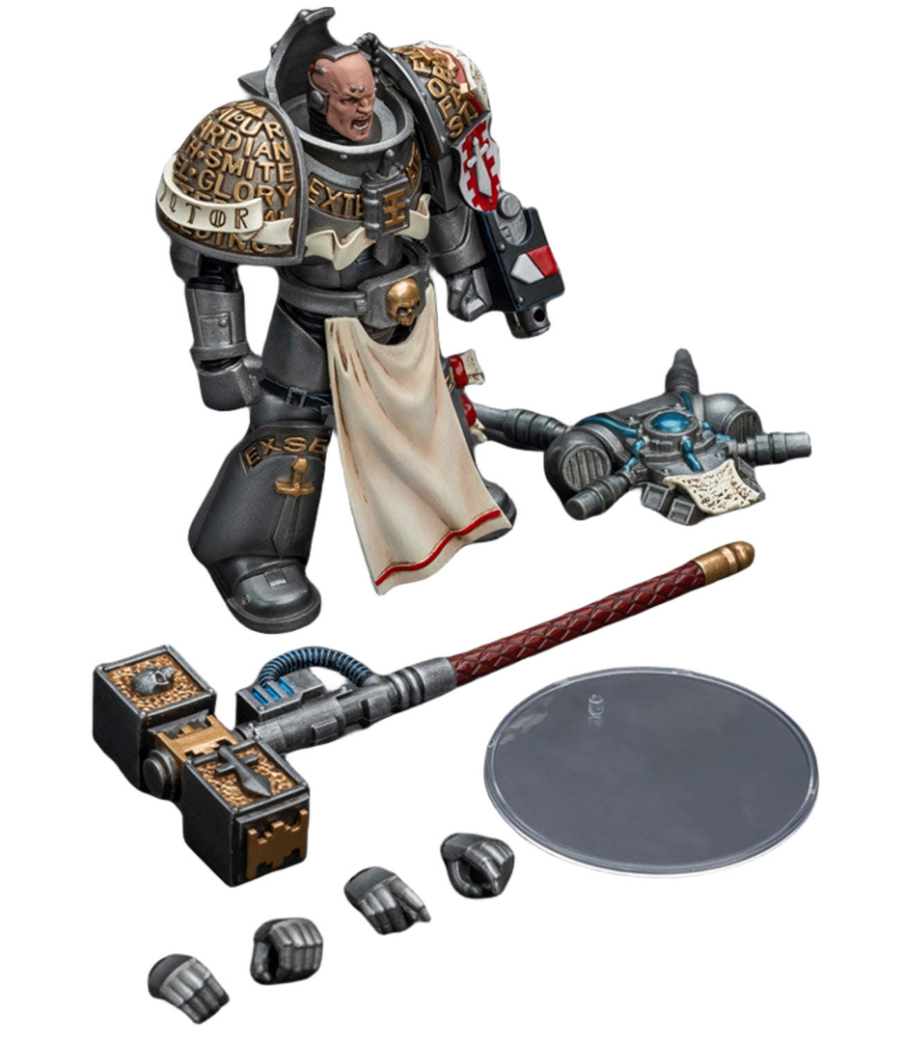 Figurine de collection JoyToy Warhammer 40K : Grey Knights Interceptor Squad Interceptor Justicar, figurine articulée à l'échelle 1:18, JT8964