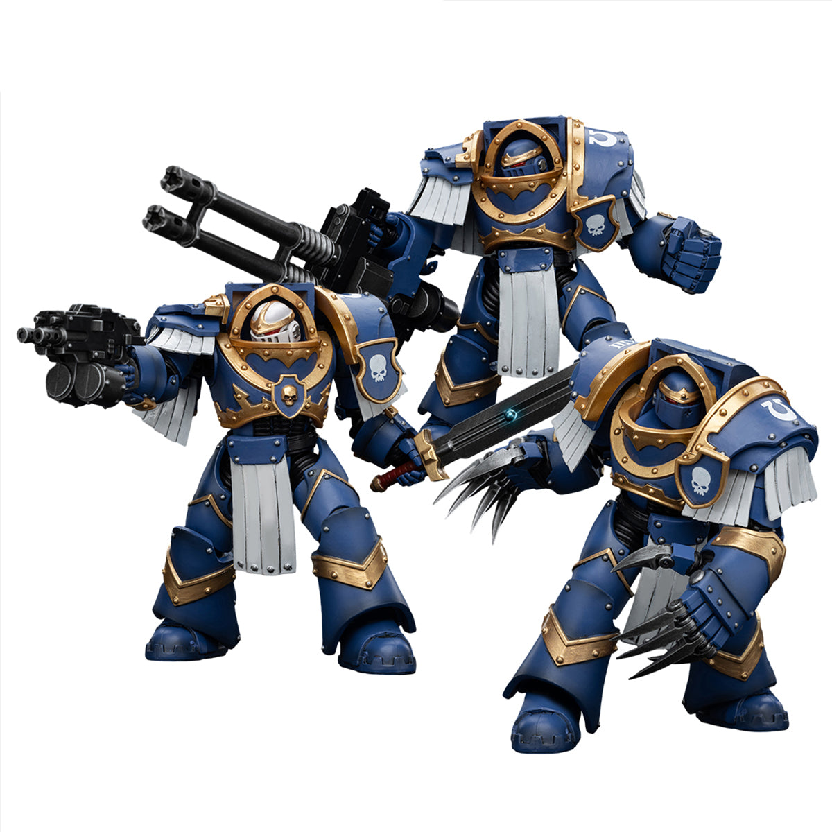 (Only Shipped to the US) JOYTOY Warhammer The Horus Heresy Series, Ultramarines Cataphractii Terminator Squad: Terminator with Reaper Autocannon, 1/18 Scale Collectible Action Figure JT7486