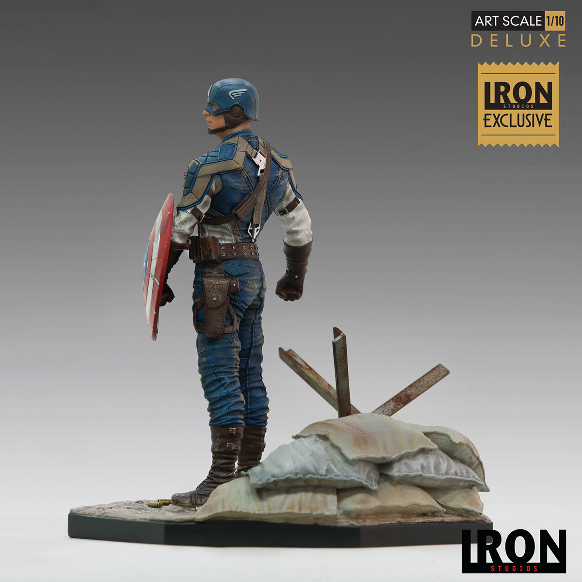 Iron Studios MARCAS18019-10 MCU 10th Years Anniversary Captain America 1/10 Scale Art Statue