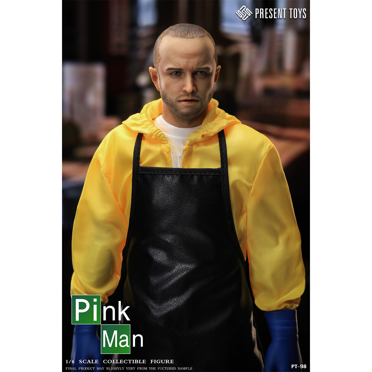 PRESENT TOYS, Pink Man/Toxic White/Scene Set, Action Figures