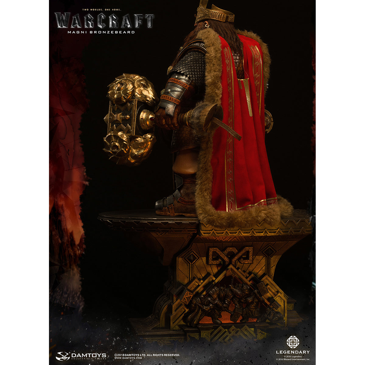 DAMTOYS DMLW09 Epic Series Warcraft movie – Magni Bronzebeard 25-inch Premium Art Statue